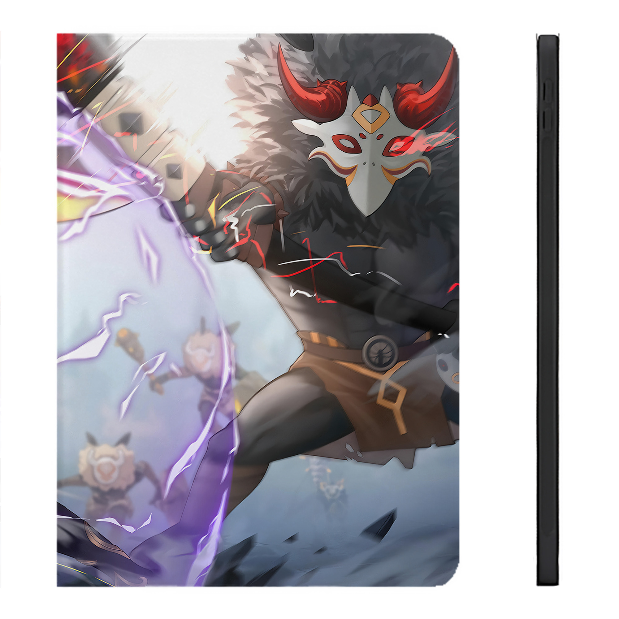 げんし神 genshin IPadケース ペンホルダー付き ブックスタイルデザイン